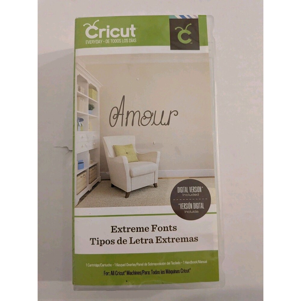 CRICUT Extreme Fonts Amour - 2001981 - In Box Cartridge Book